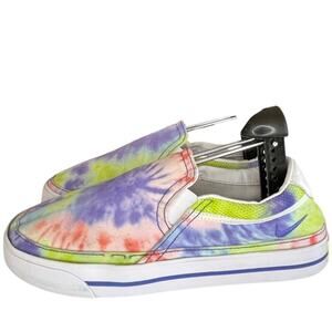 Women Nike Court Legacy Print Slip On CZ1752-900 Athletic Sneaker Size 8 Tie-Dye
